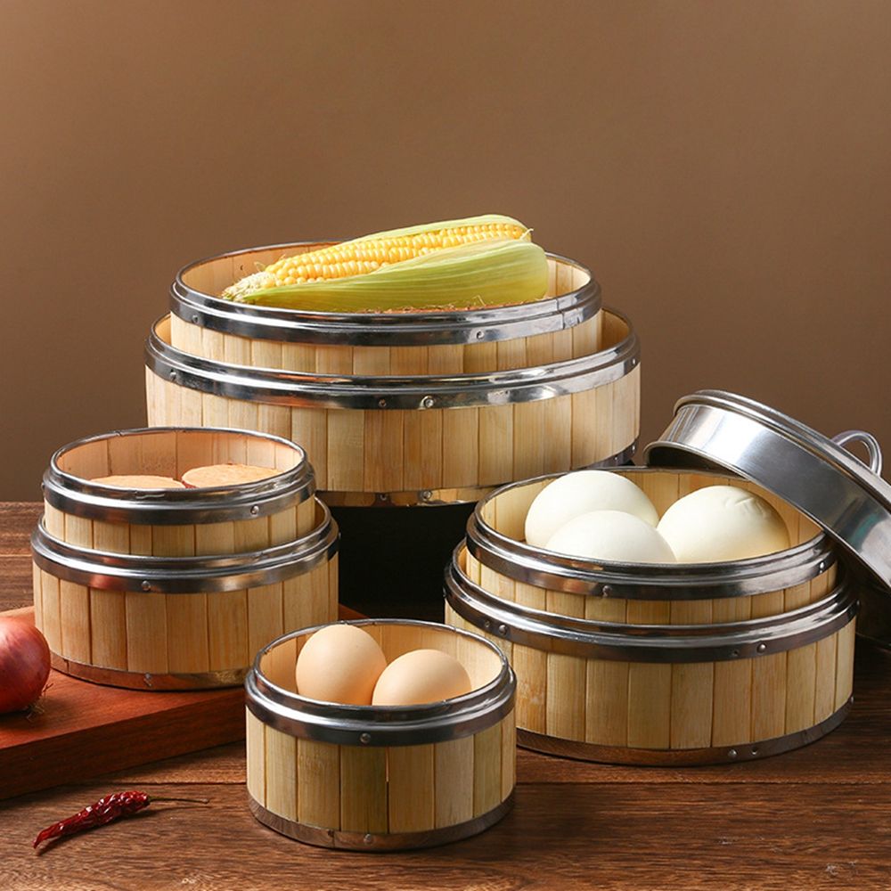 Bao Steamer Bamboo - Dim Sum Bao Buns Woven Bamboo
