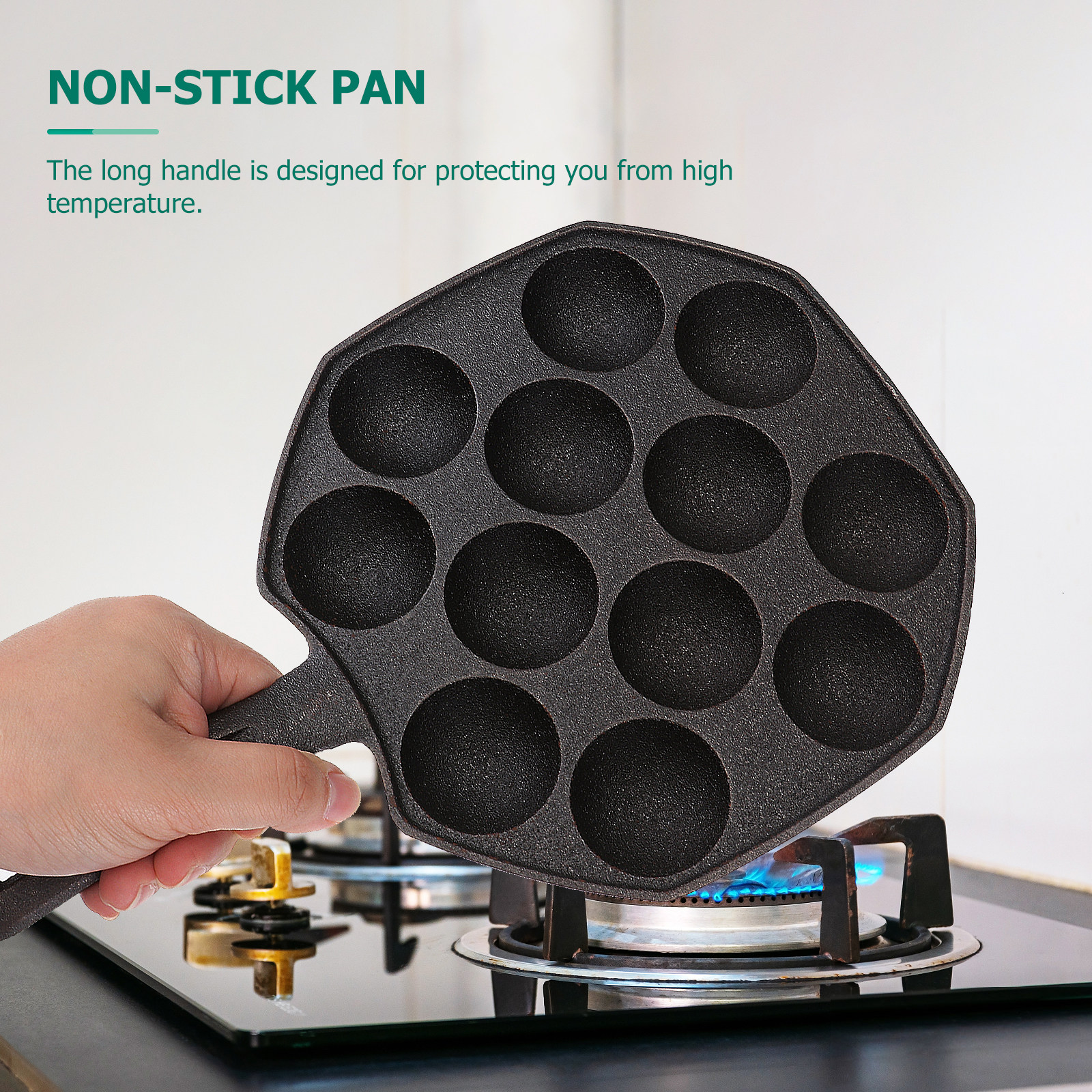 12 Molds Takoyaki Pan Cast Iro - огляд і ціна Takoyaki Grill Plate