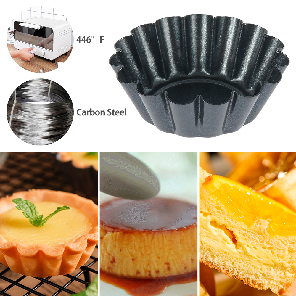 12Pcs Pan Mold Tart Quiche Fla - огляд і ціна Egg Waffle Pan