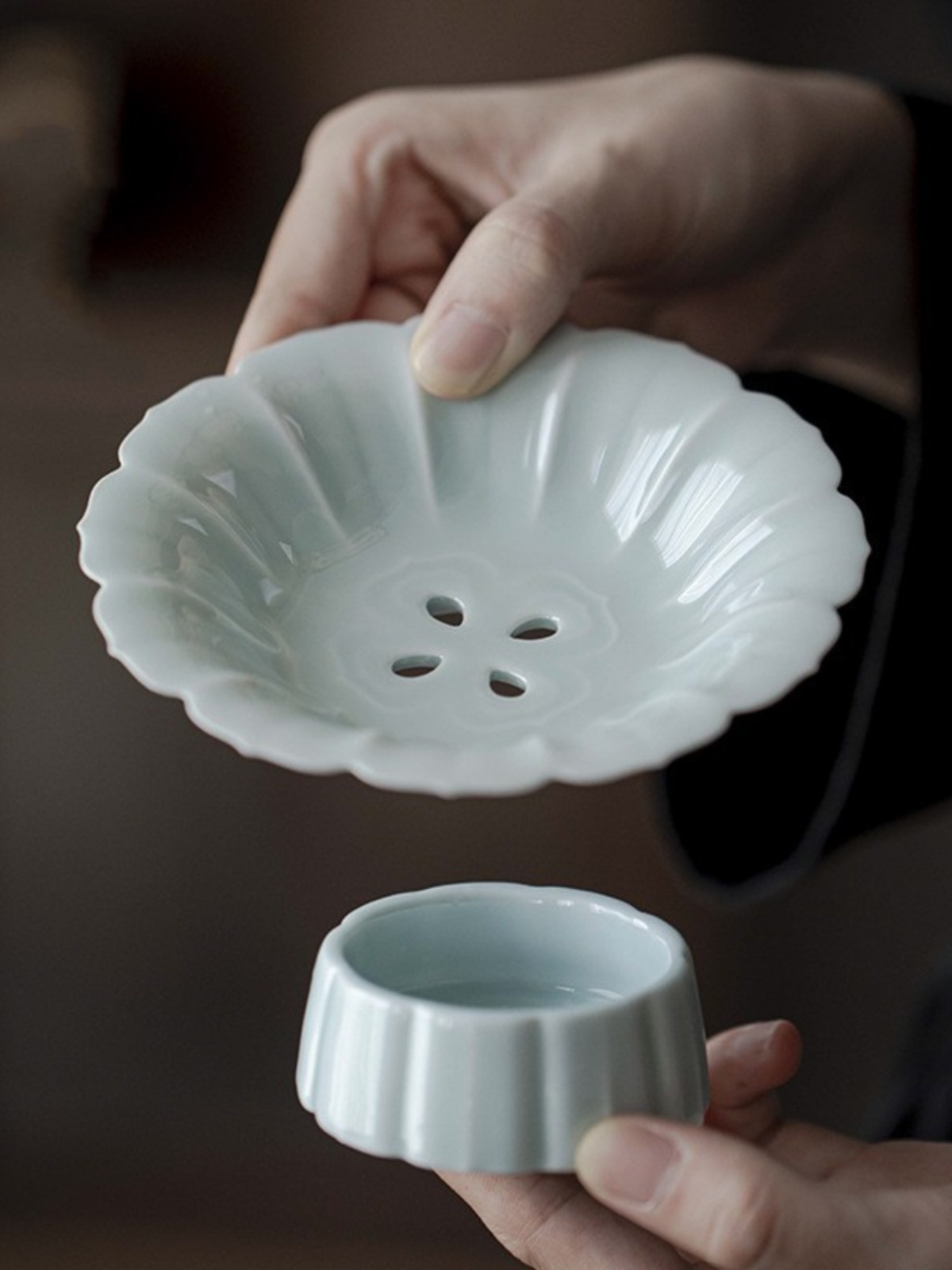 Chinese Style Ceramic Lotus Pe - огляд і ціна Dim Sum Basket