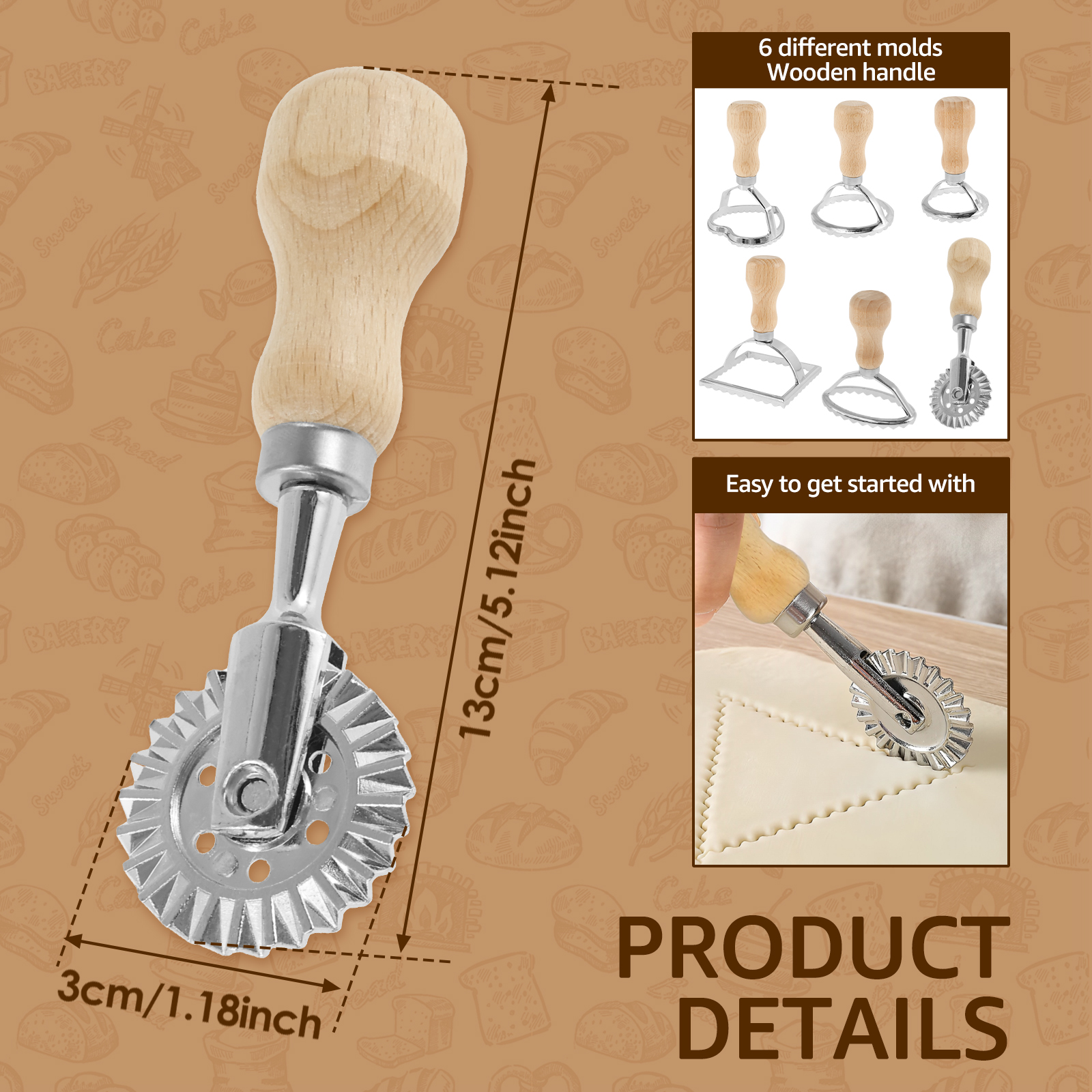 6Pcs Ravioli Maker Set Ravioli - огляд і ціна Dumpling Press Set