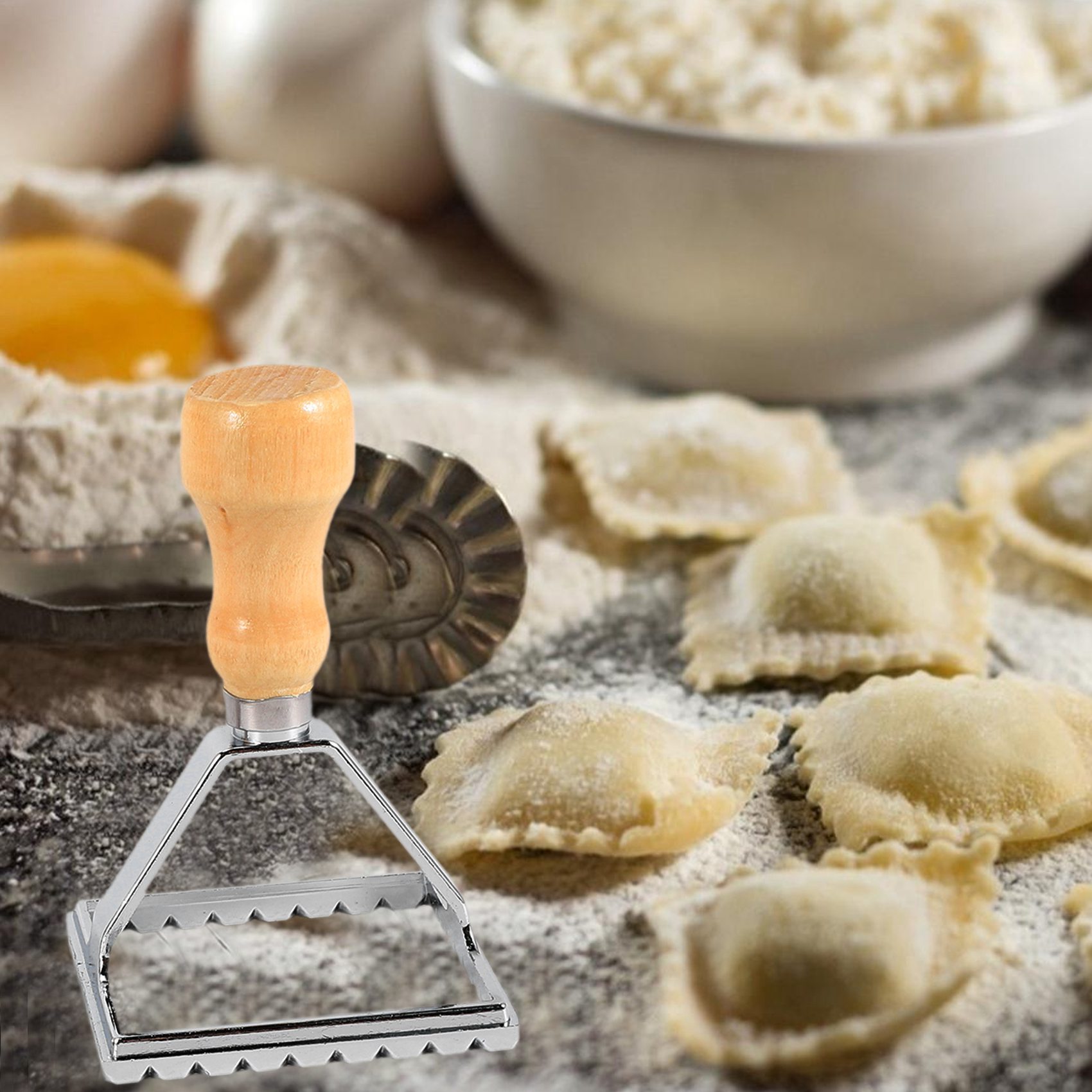 A11I Ravioli Maker Cutter Stam - огляд і ціна Dumpling Press Set