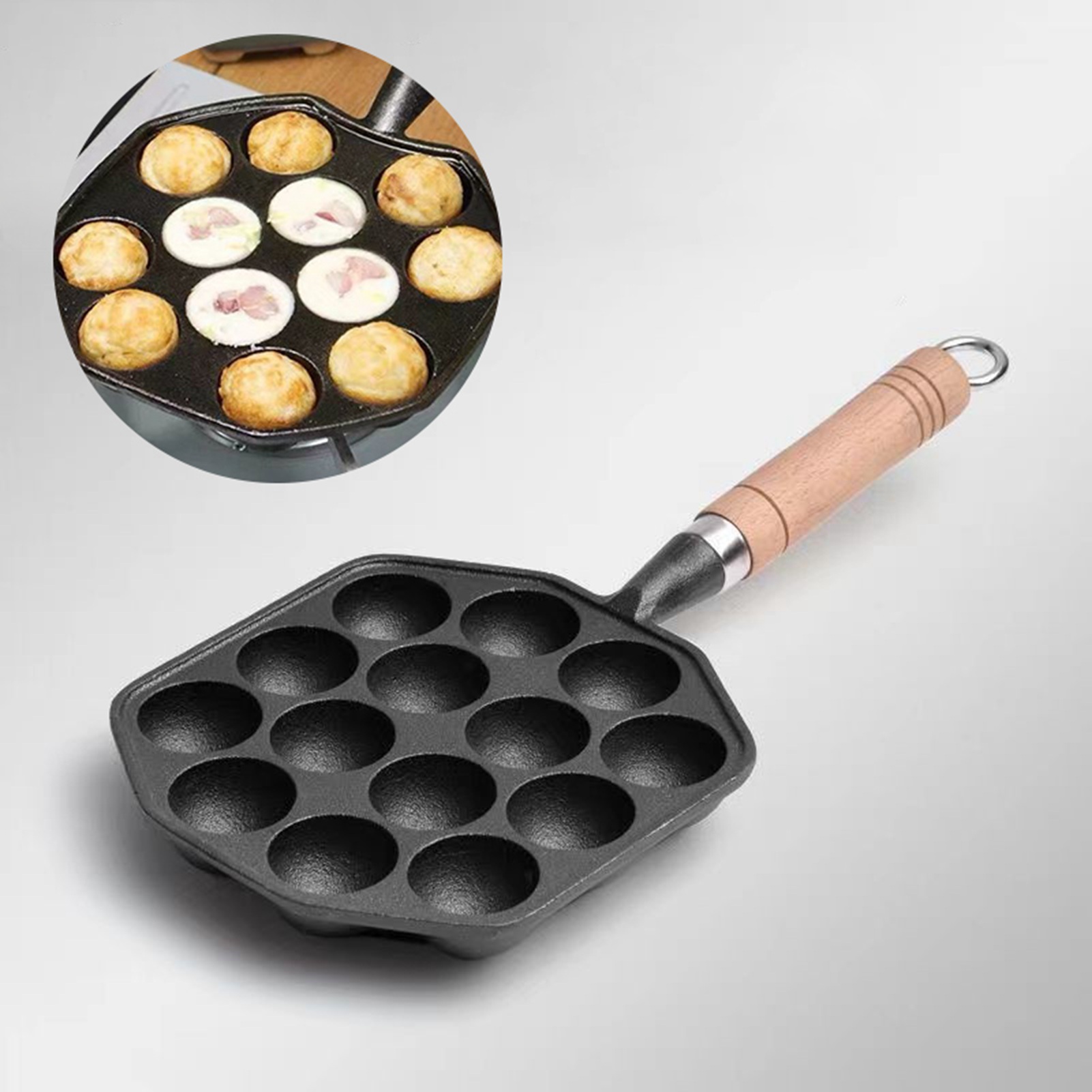 14 Holes Takoyaki Pan Nonstick - огляд і ціна Mini Pancake Griddle