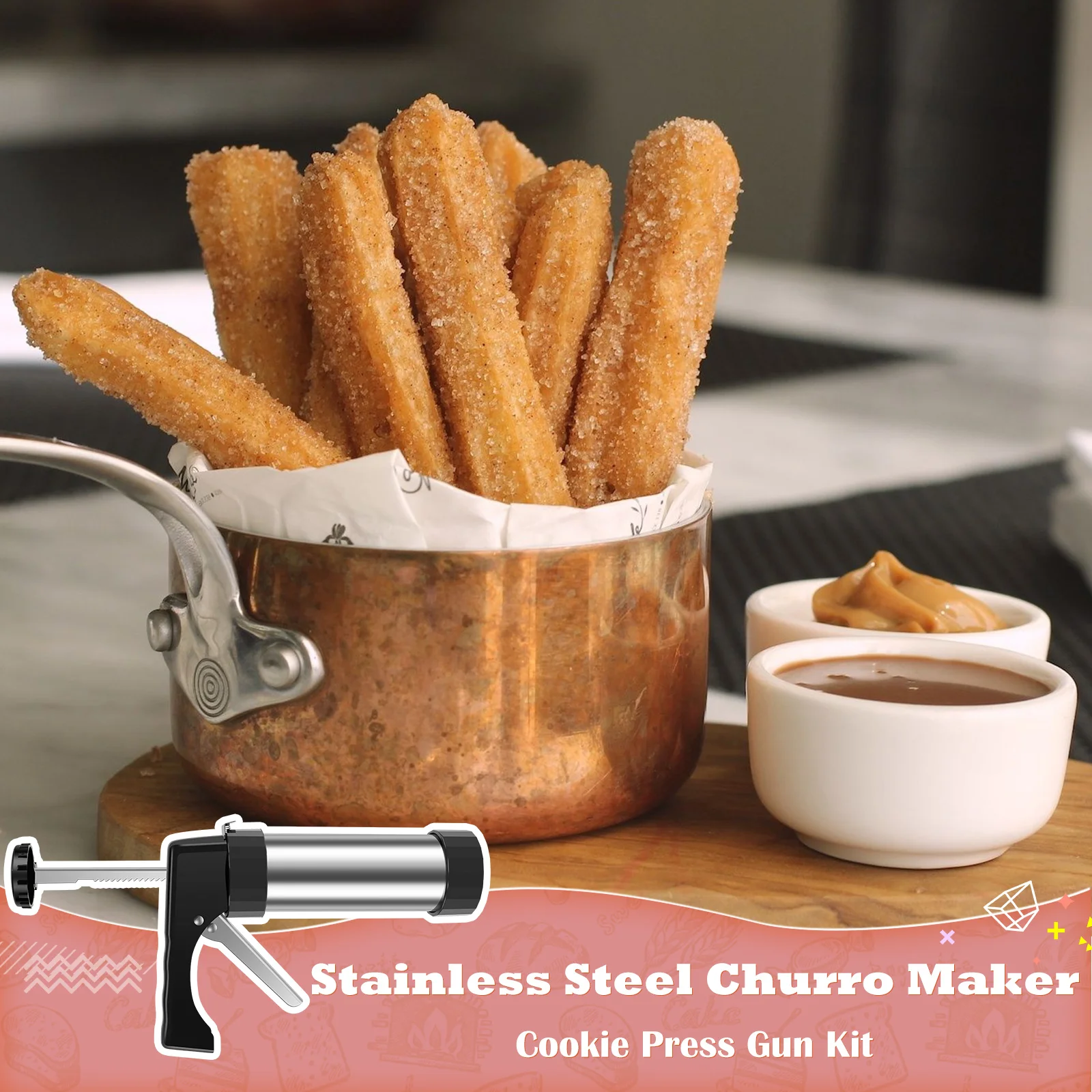 DIY Churro Maker Machine Cooki - огляд і ціна Churros Maker Gun