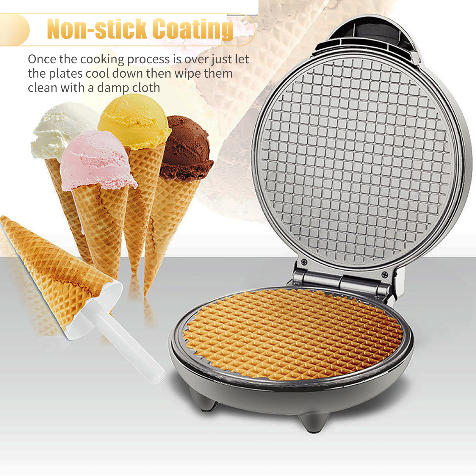 1200W Waffle Maker Nonstick Ba - огляд і ціна Waffle Cone Maker