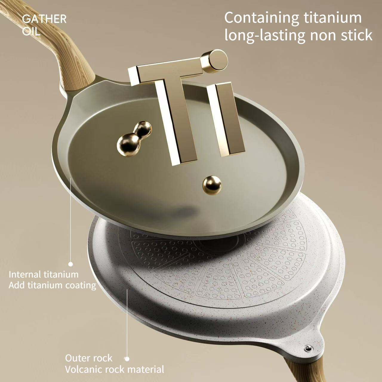 Titanium flat bottomed pan non - огляд і ціна Danish Pancake Pan