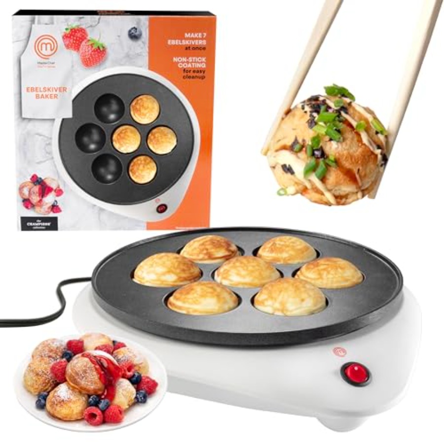 MasterChef Electric Ebelskiver - огляд і ціна Takoyaki Grill Plate