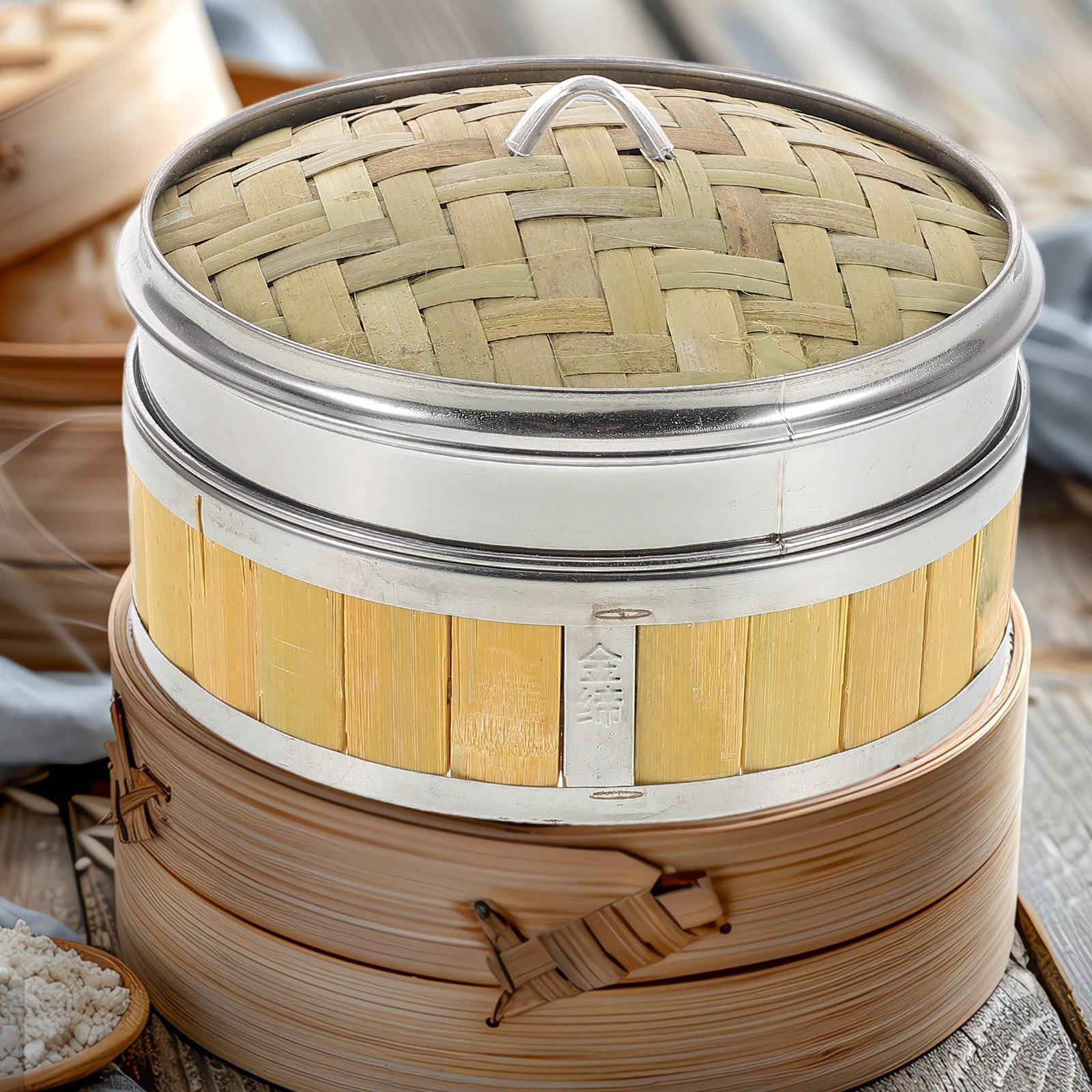 Traditional 18Cm Wood Steamer  - огляд і ціна Bao Steamer Bamboo