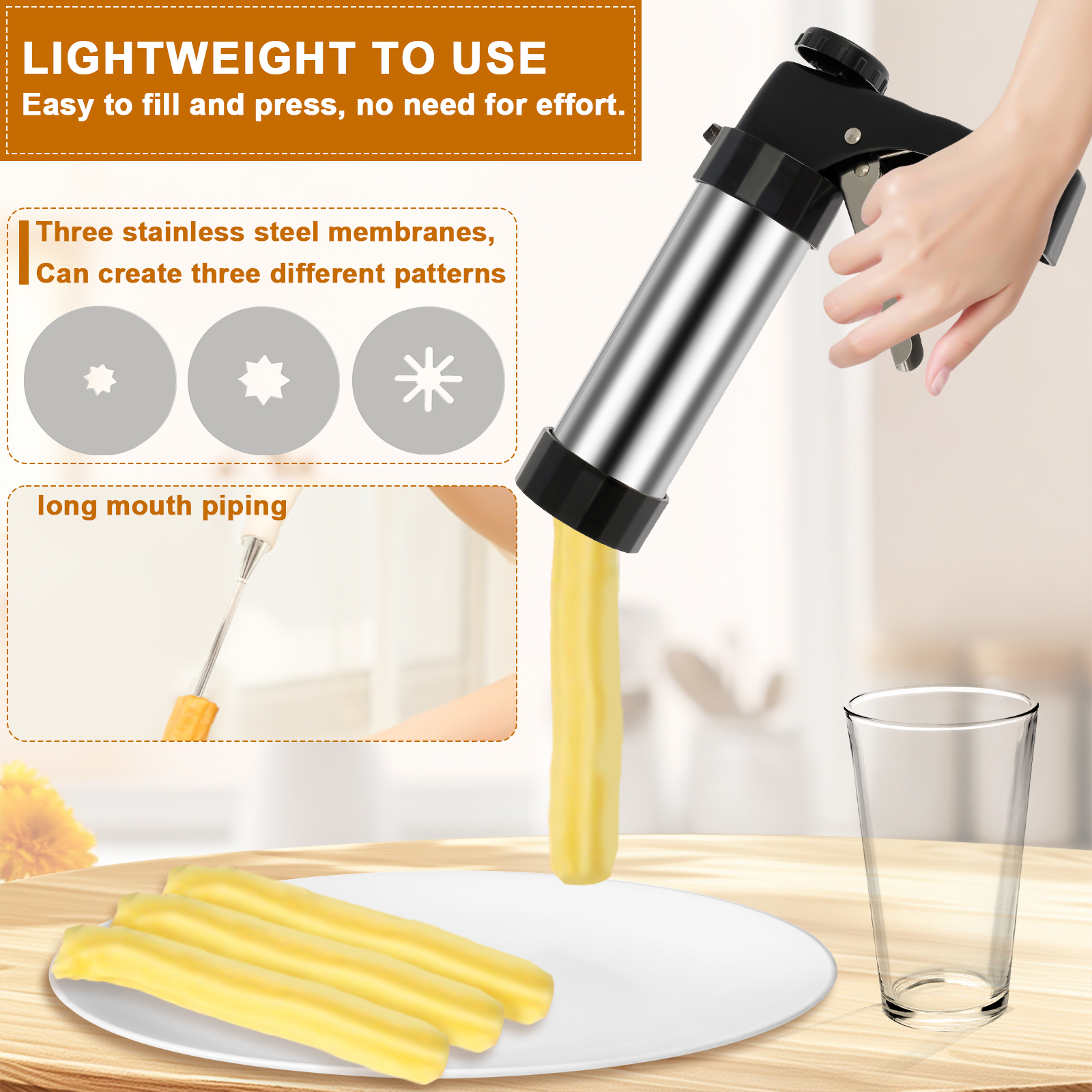 Churro Maker Machine Cookie Pr - огляд і ціна Churros Maker Gun