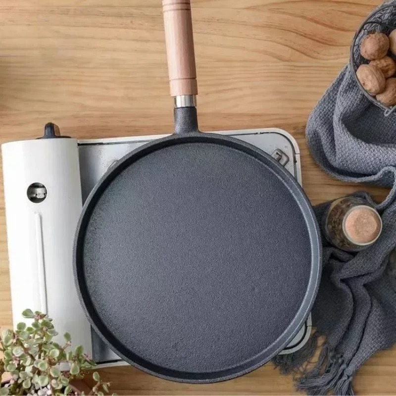 2026 Thick cast iron flat bott - огляд і ціна Danish Pancake Pan