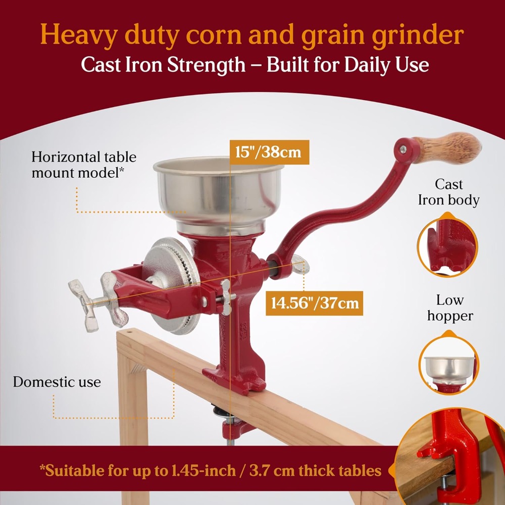 Manual Corn Grain Grinder Cast - огляд і ціна Cast Iron Corn
