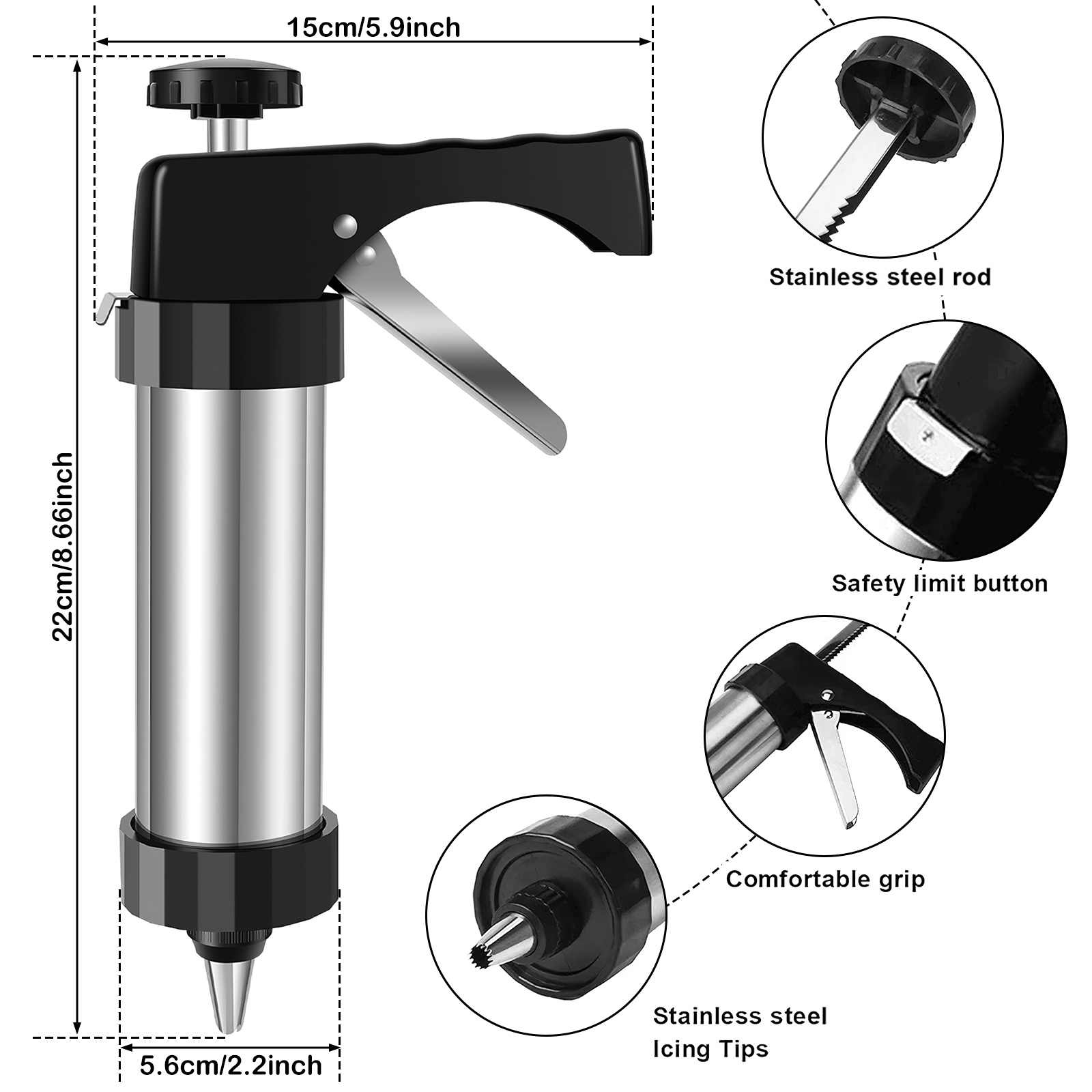 Cookie Maker Machine Stainless - огляд і ціна Churros Maker Gun