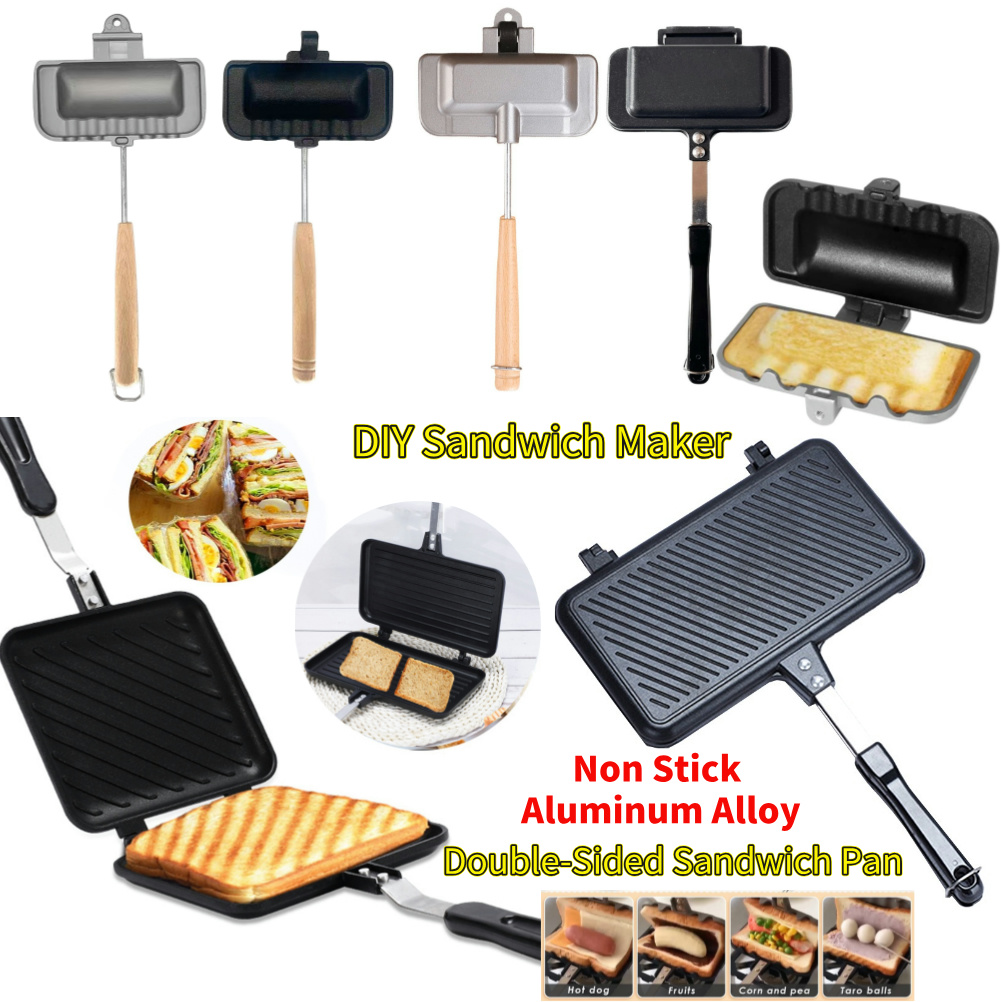 Double-Sided Sandwich Pan Non  - огляд і ціна Hot Dog Press