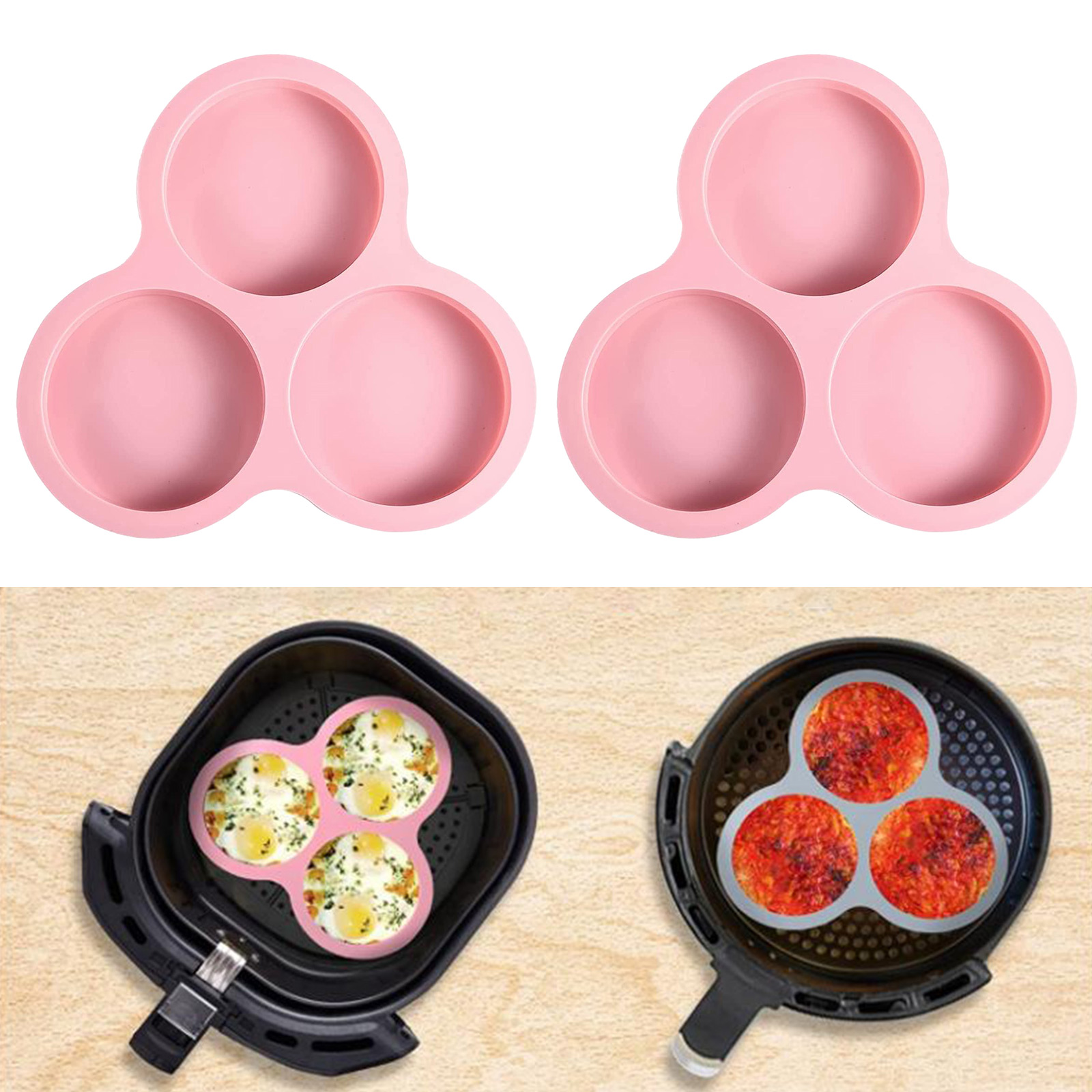 1/2pcs Silicone Air Fryer Egg  - огляд і ціна Egg Waffle Pan