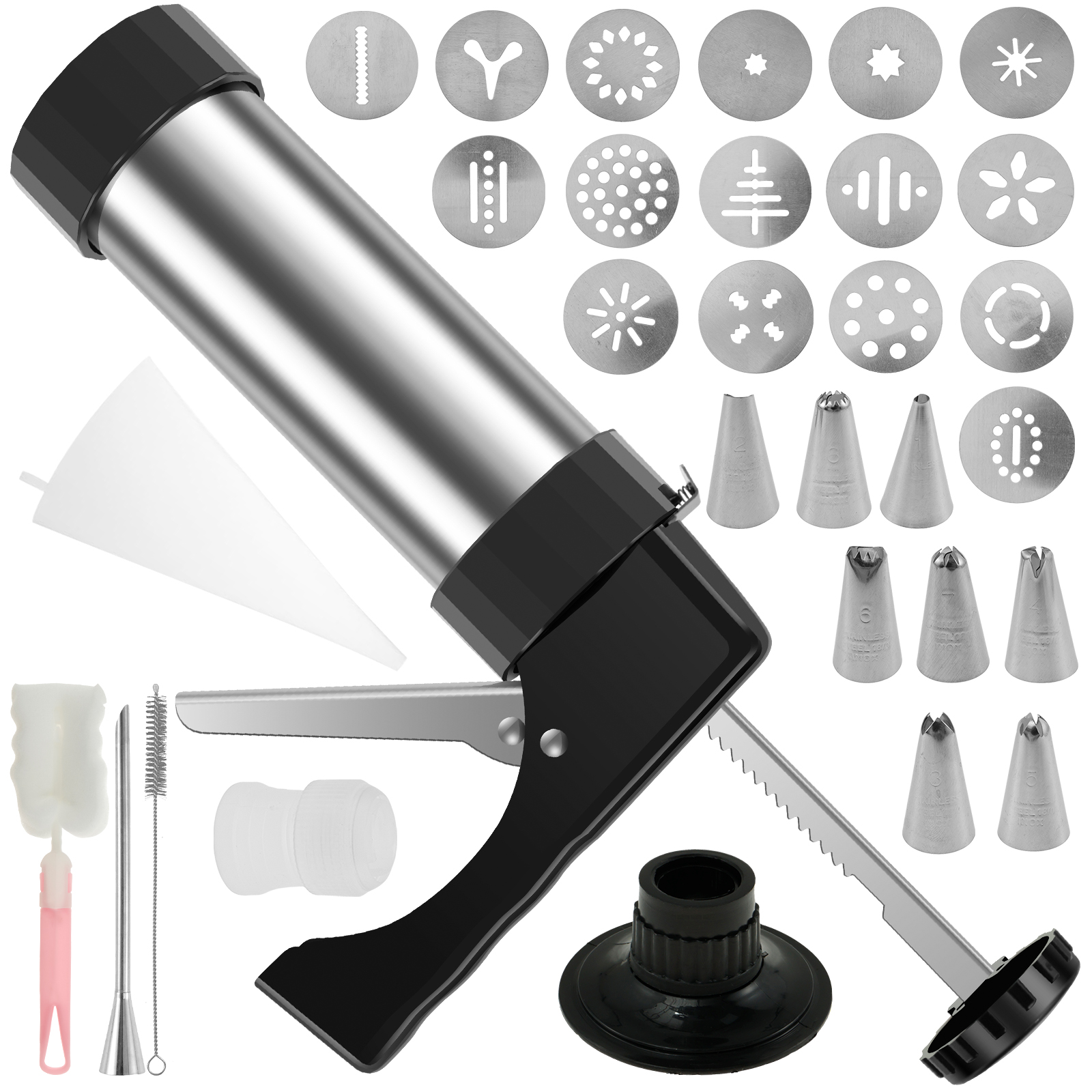 Cookie Press Gun Tips Set Stai - огляд і ціна Churros Maker Gun