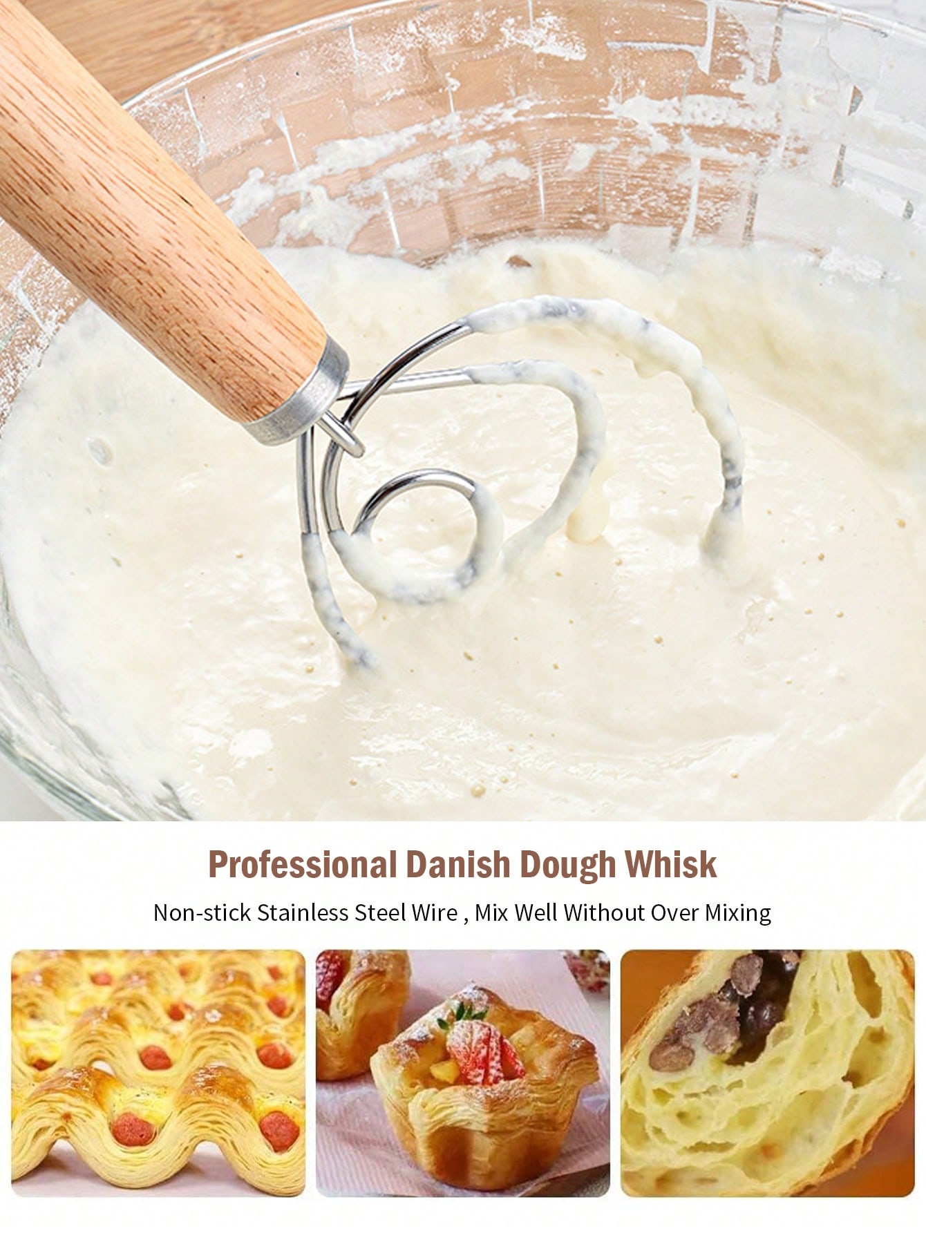 Danish Dough Whisk Stainless S - огляд і ціна Danish Pancake Pan