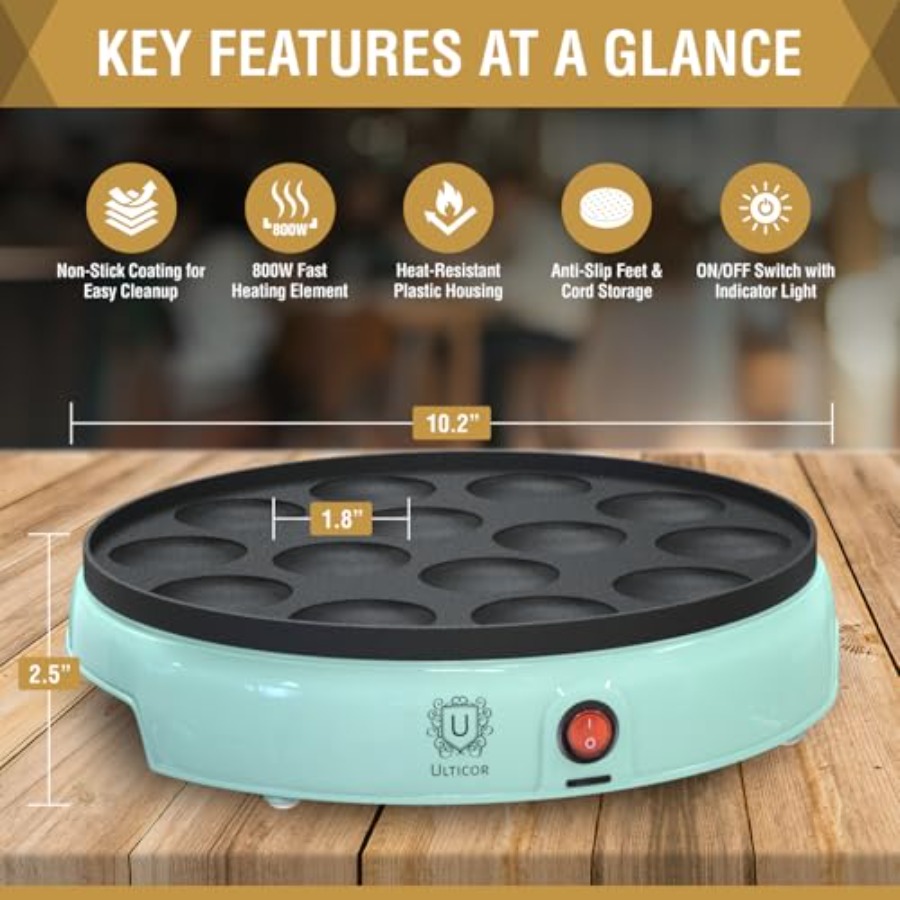 Mini Pancake Maker 14-Hole Ele - огляд і ціна Mini Pancake Griddle