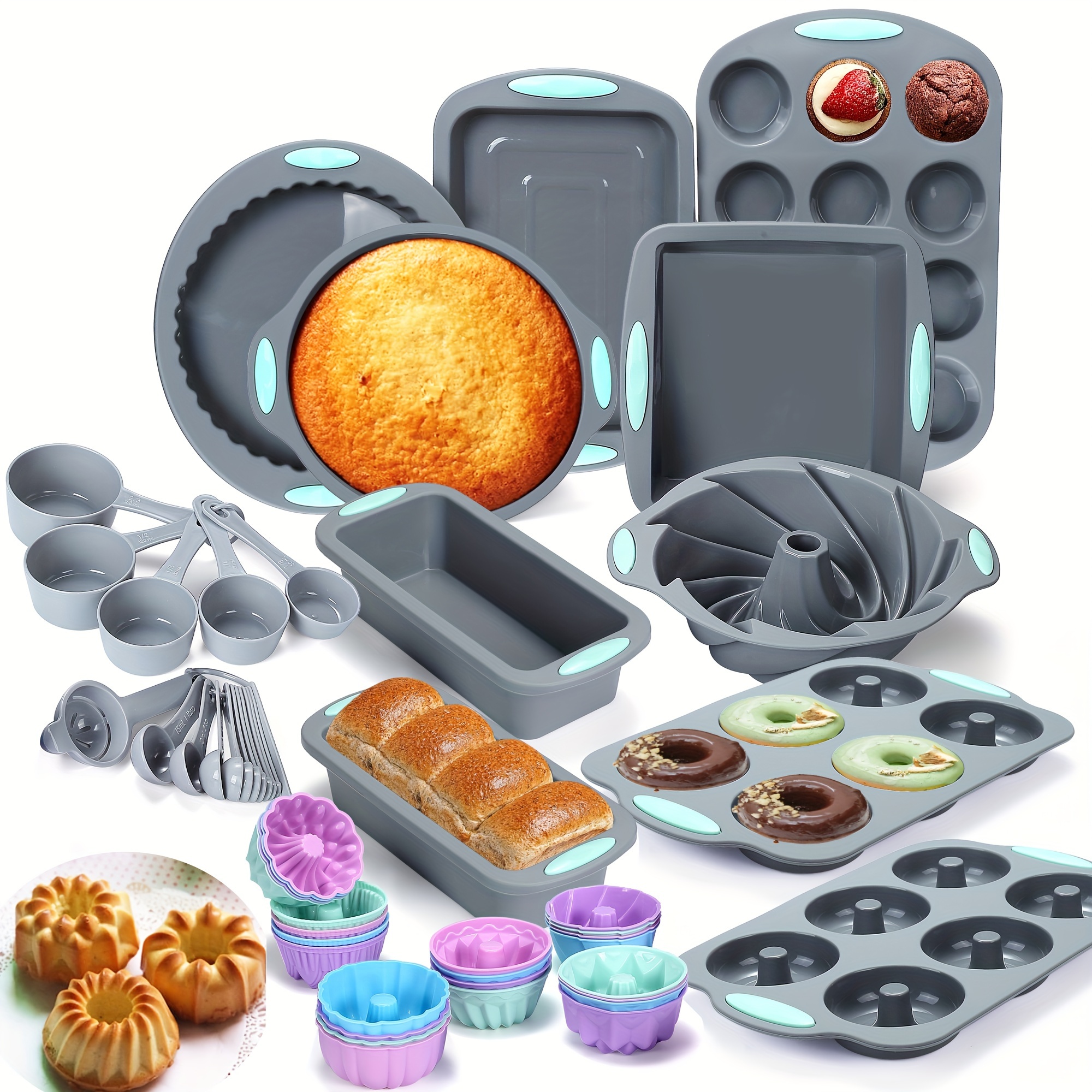 51 Pieces Silicone Baking Pan  - огляд і ціна Donut Mold Silicone